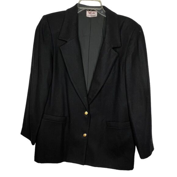 Vintage TanJay Black Wool Blazer - Picture 1 of 6